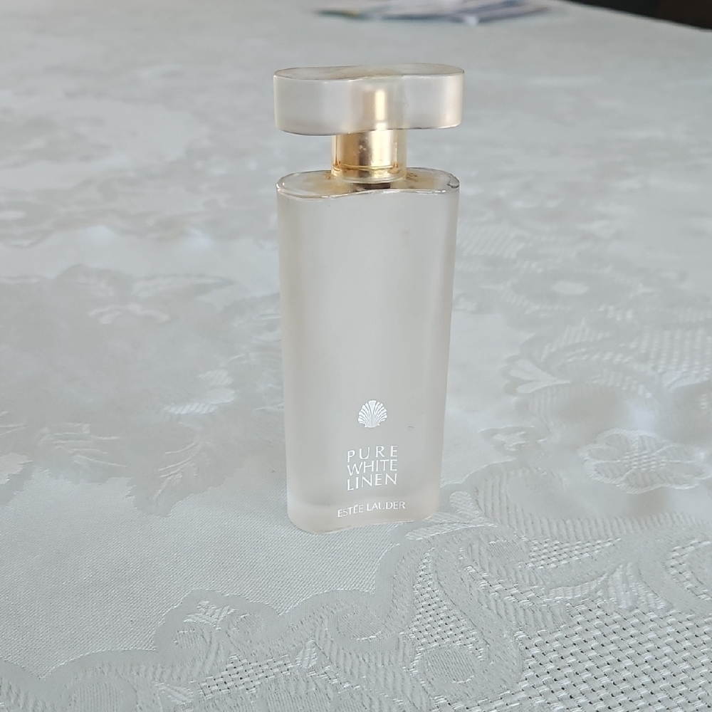 Estee Lauder White Linen Empty Glass Perfume Bottle.